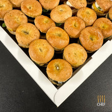 Load image into Gallery viewer, One Tray contains 30 Finger Food sized Vegetarian Focaccia
