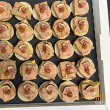 Load image into Gallery viewer, One Tray contains 30 Premium Foie Gras Canapes that can be delivered to you in Greater London
