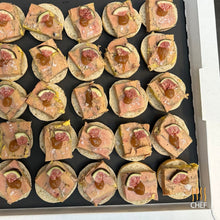 Load image into Gallery viewer, One Tray contains 30 Premium Foie Gras Canapes that can be delivered to you in Greater London