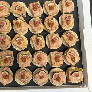 One Tray contains 30 Premium Foie Gras Canapes that can be delivered to you in Greater London