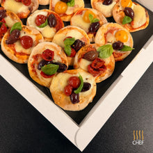 Load image into Gallery viewer, One Tray contains 20 mini pizza canapes finger food