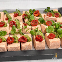 Load image into Gallery viewer, Poached Salmon with Salsa Verde and Watercress Mayo
