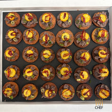 Load image into Gallery viewer, Mexican inspired gluten free and vegan Canapes ready to serve and delivered to you in London