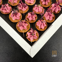Load image into Gallery viewer, One tray contains 30 Vegan plant based canapes 
