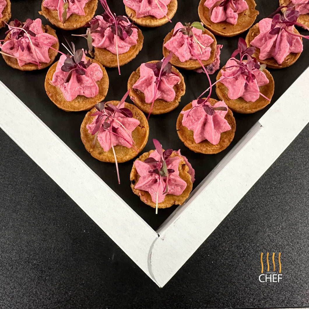 One tray contains 30 Vegan plant based canapes 