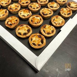 One Tray contains 30 Christmas Mince Pies that can be delivered to your Christmas even, catering for your Chrismast Drink party