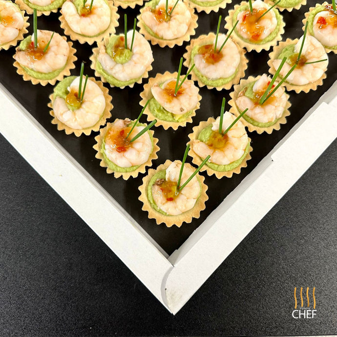 One Tray contains 30 bite size finger food canapes for your party