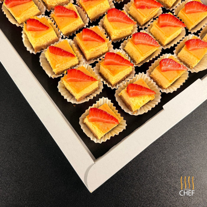One tray contains 30 canapes to order for delivery sweet finger food