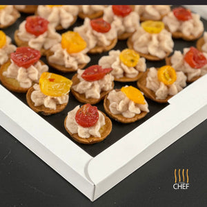 Vegan Gluten Free, Dairy free and plant based Canapes ready to serve and delivered to your catering event in London