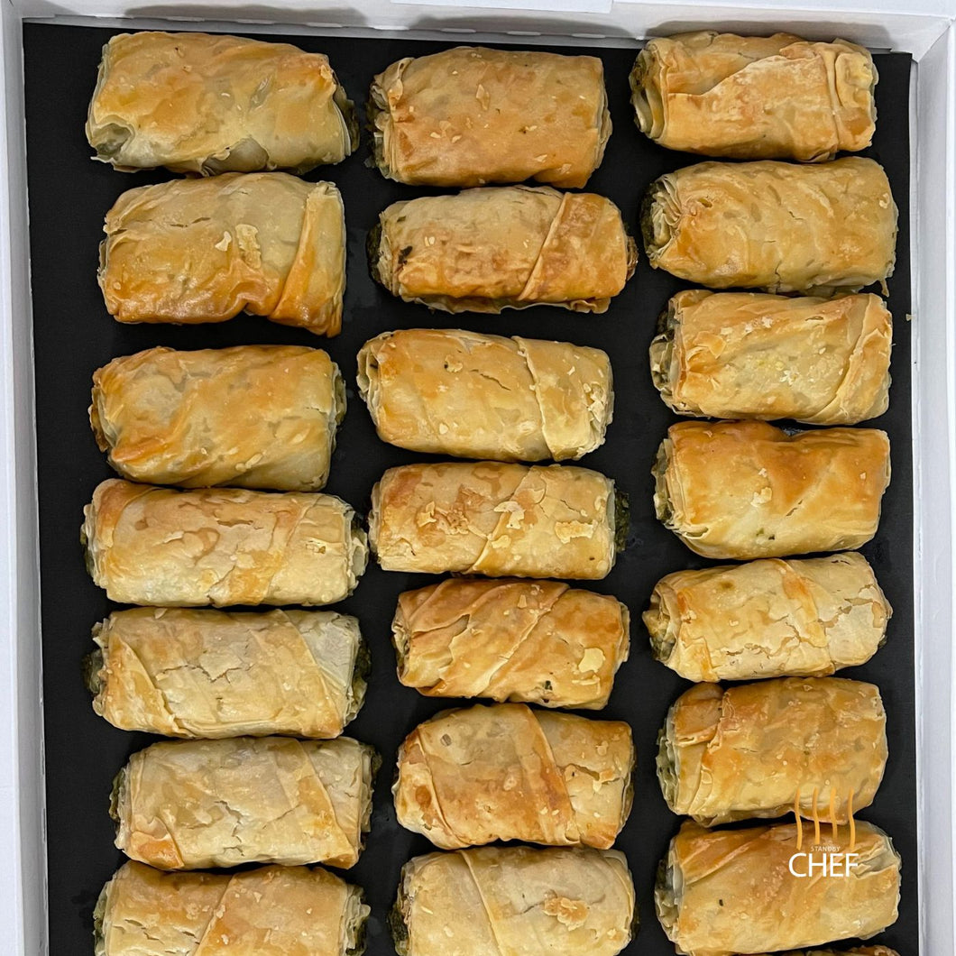 Spinach and Feta Cheese Filo Parcels delivered to you