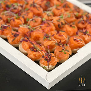 Freshly made to order Canapes Catering for your drinks party catering