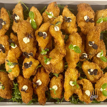 Load image into Gallery viewer, One tray contains 30 reheatable Cold Fish Canapes delivery for parties
