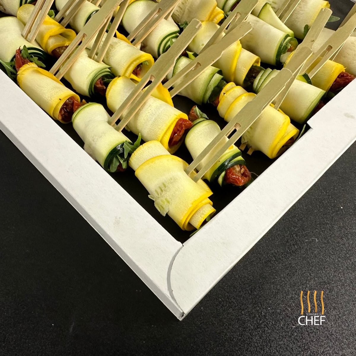 Plant Base Roulade Lemon Courgette Roulade with Sundried Tomato and Rucola