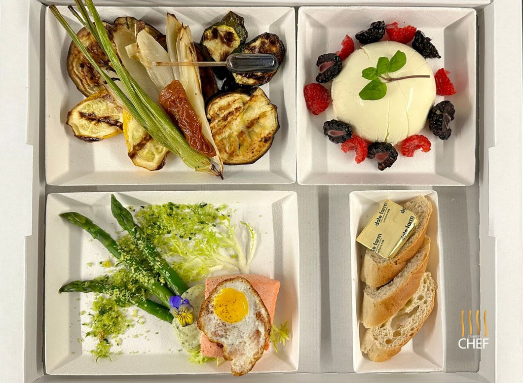 Executive Lunch Tray - FISH - Poached Salmon, Asparagus and Lemon Gremolata (2 trays)