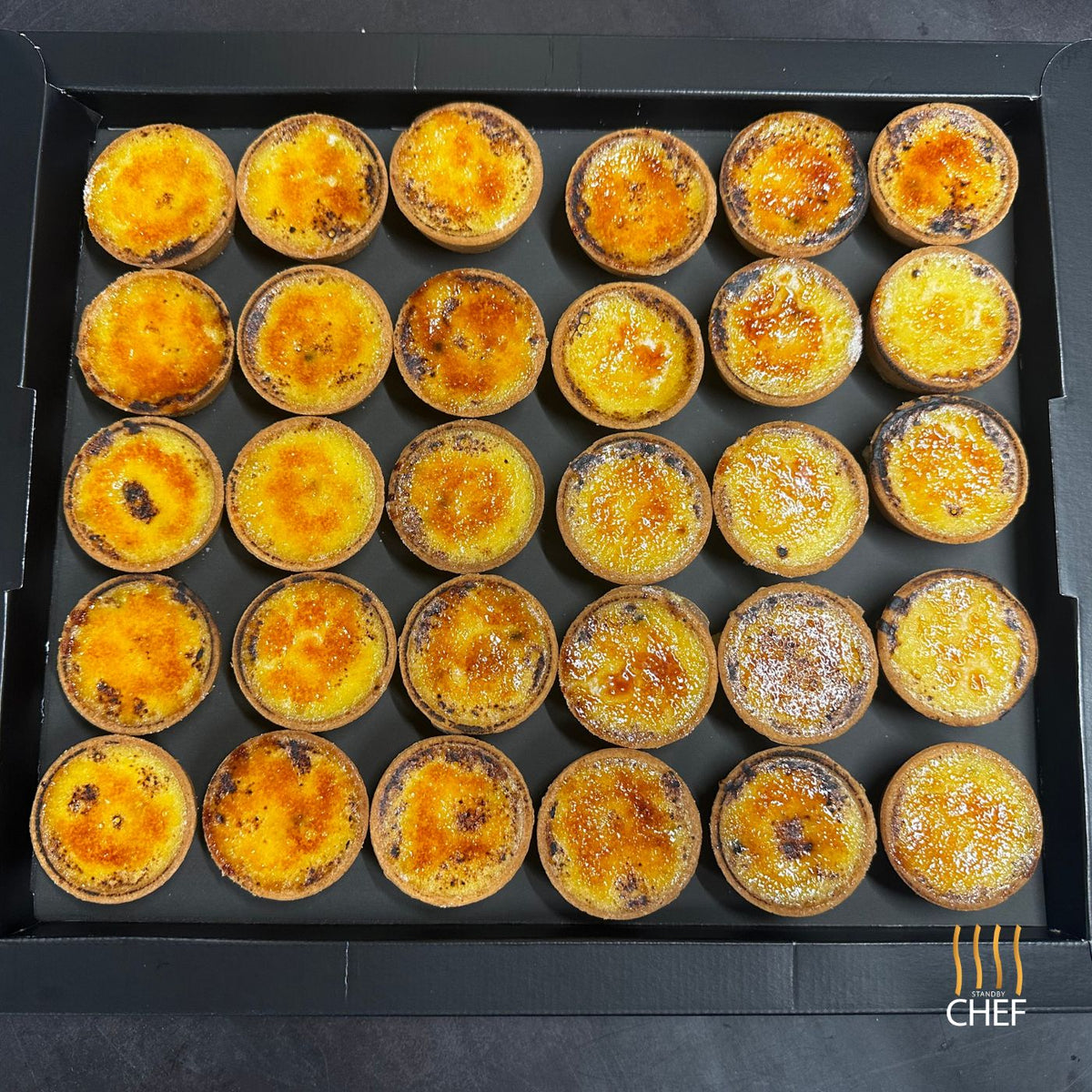 Passion Fruit Cr me Br l e Tartlets Gluten Free Finger Food Delivery passion-fruit-cr-me-br-l-e-tartlets-gluten-free-finger-food-delivery